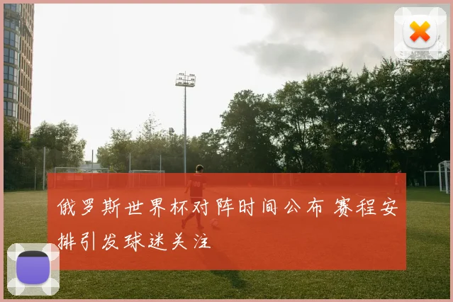 俄罗斯世界杯对阵时间公布 赛程安排引发球迷关注